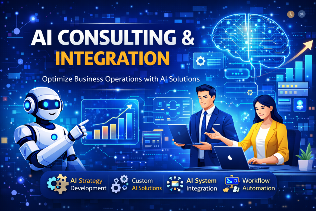 AI consulting experts integrating artificial intelligence solutions into business systems