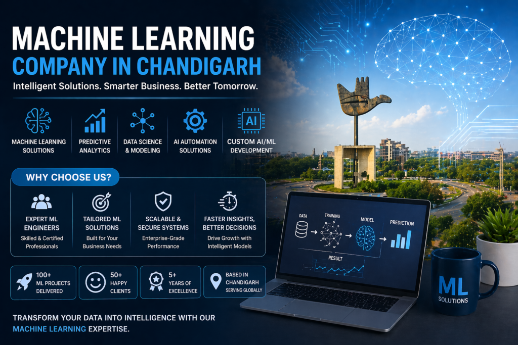 Machine Learning Company Chandigarh offering AI development, data science services, and deep learning solutions