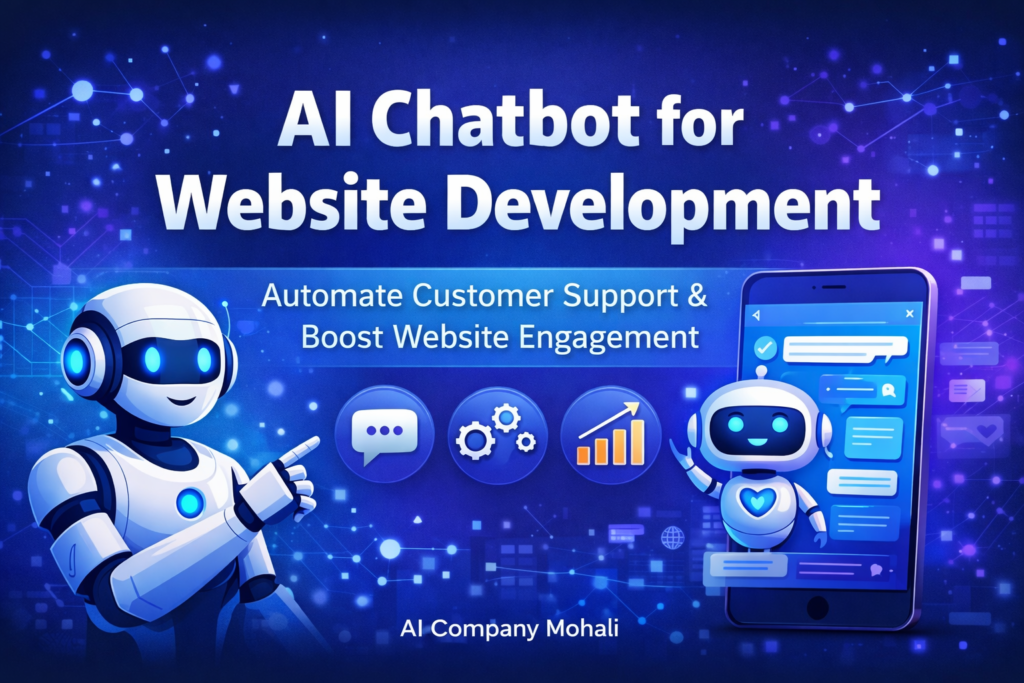 AI chatbot for website development providing automated customer support and engagement solutions by AI Company Mohali India