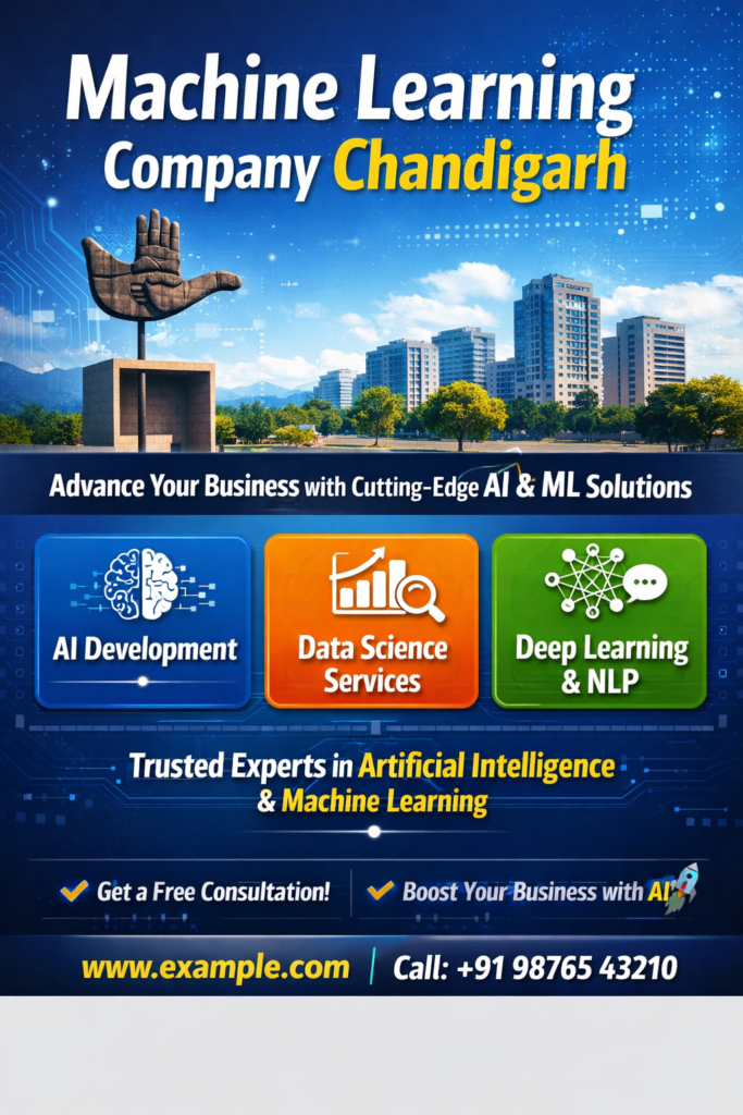 Machine Learning Company Chandigarh offering AI development, data science services, and deep learning solutions