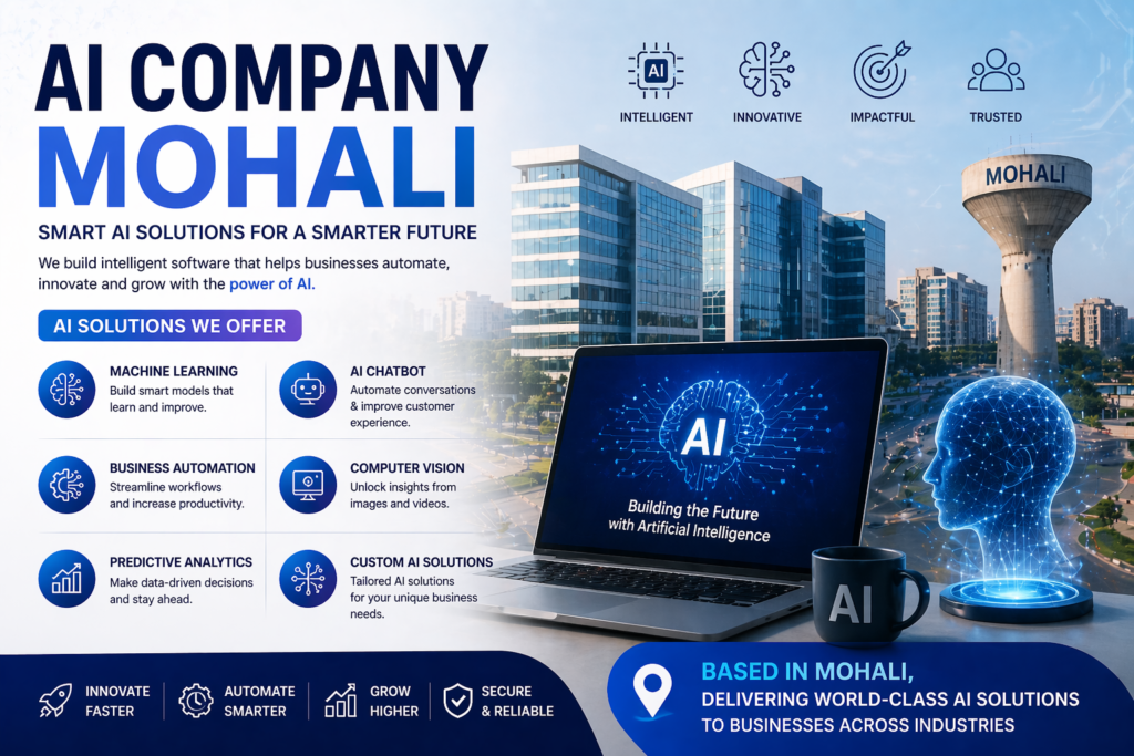Best AI Company in Mohali providing AI SEO services and automation solutions for startups