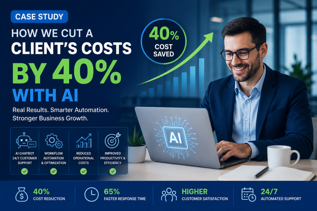 AI automation reducing business operational costs by 40 percent